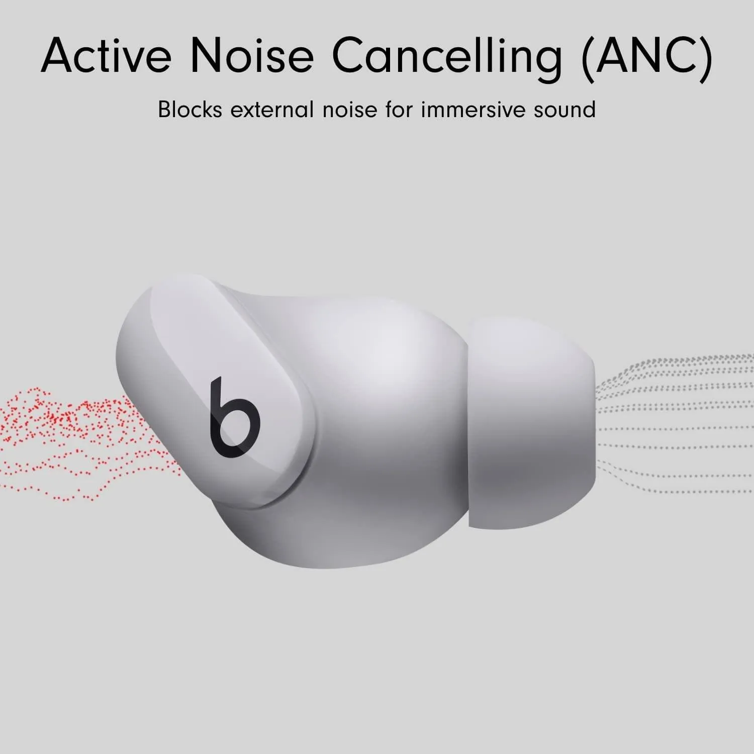 Beats Studio Buds – True Wireless Noise Cancelling Earbuds- Moon Grey