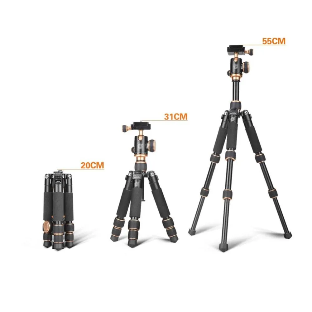 Beike QZSD Q166 Aluminium Mini Portable Tripod with Ball Head