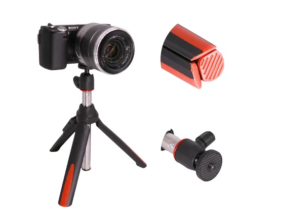 Benro Mefoto MK10 Mini Mobile Tripod For phone, Gopro ,Camera Bluetooth Control Selfie Stick Tripod Red