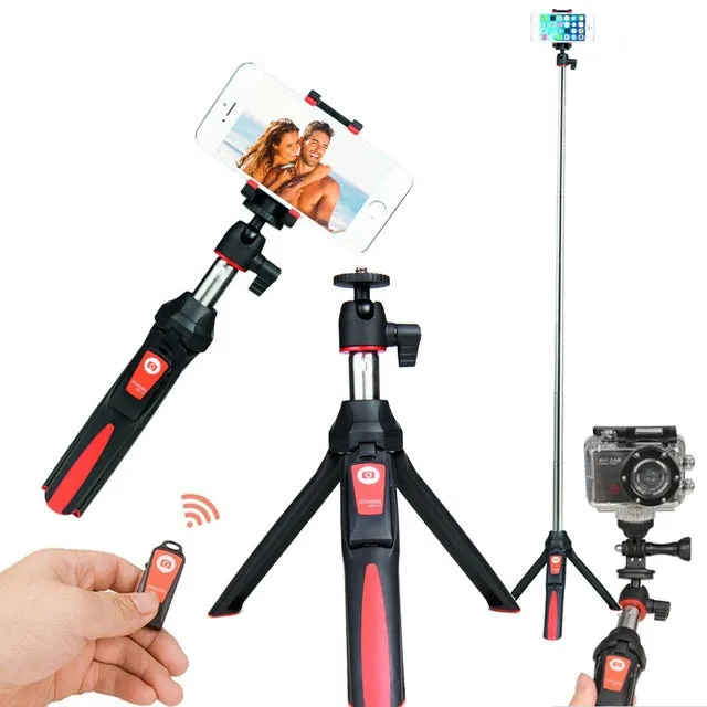 Benro Mefoto MK10 Mini Mobile Tripod For phone, Gopro ,Camera Bluetooth Control Selfie Stick Tripod Red