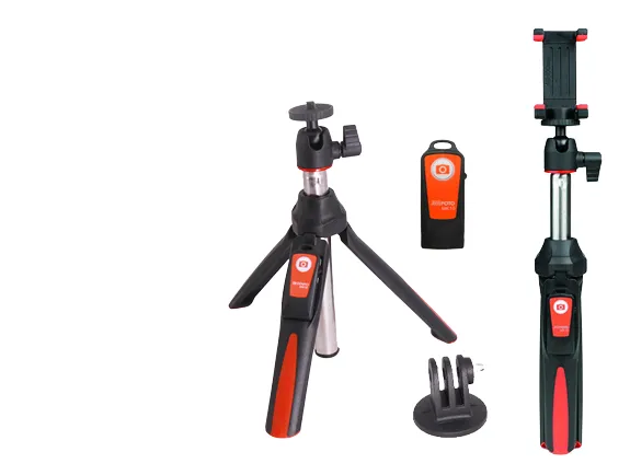 Benro Mefoto MK10 Mini Mobile Tripod For phone, Gopro ,Camera Bluetooth Control Selfie Stick Tripod Red