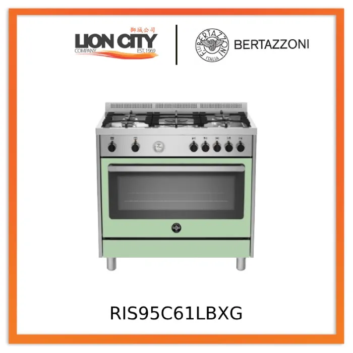 Bertazzoni RIS95C61LBX/XR/XB/XW/XG 90 cm 5-burner Range Cooker Electric Oven