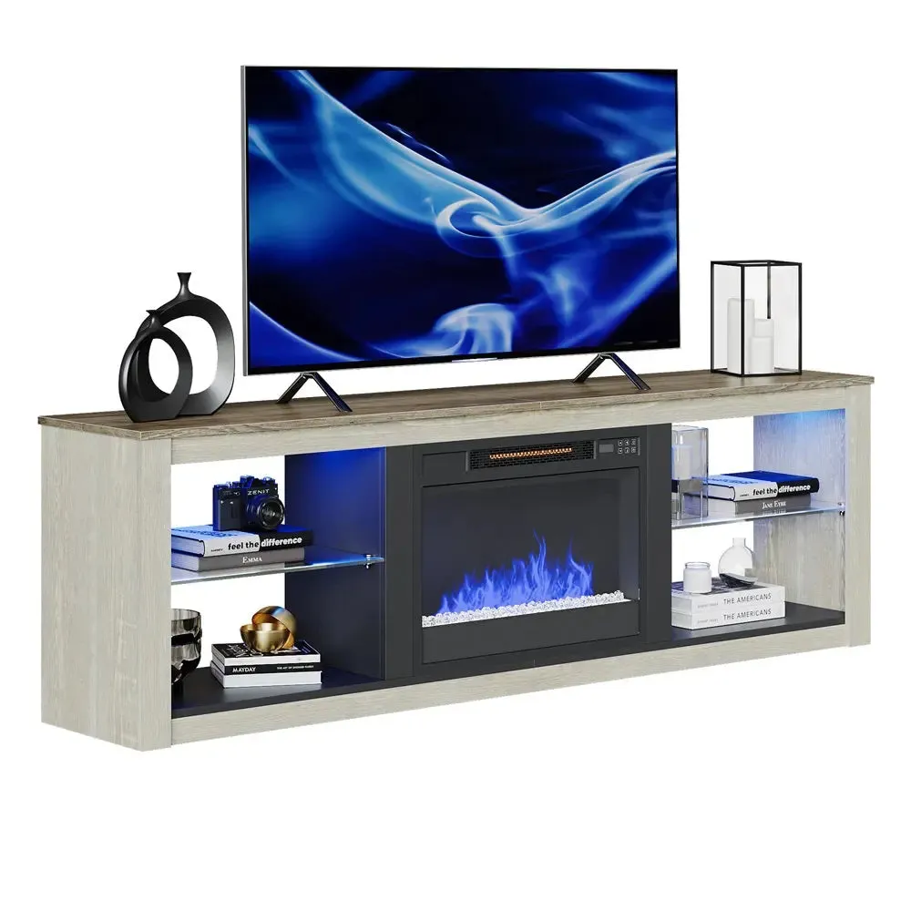 Bestier Modern Electric Fireplace TV Stand for 75 inch TV