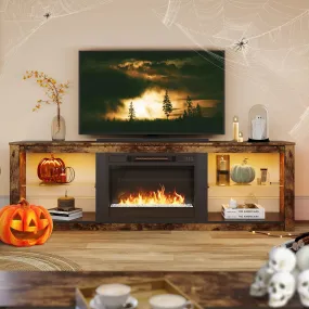 Bestier Modern Electric Fireplace TV Stand for 75 inch TV