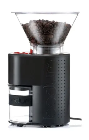 Bodum Bistro Electric Coffee Grinder With Conical Grinder, Black