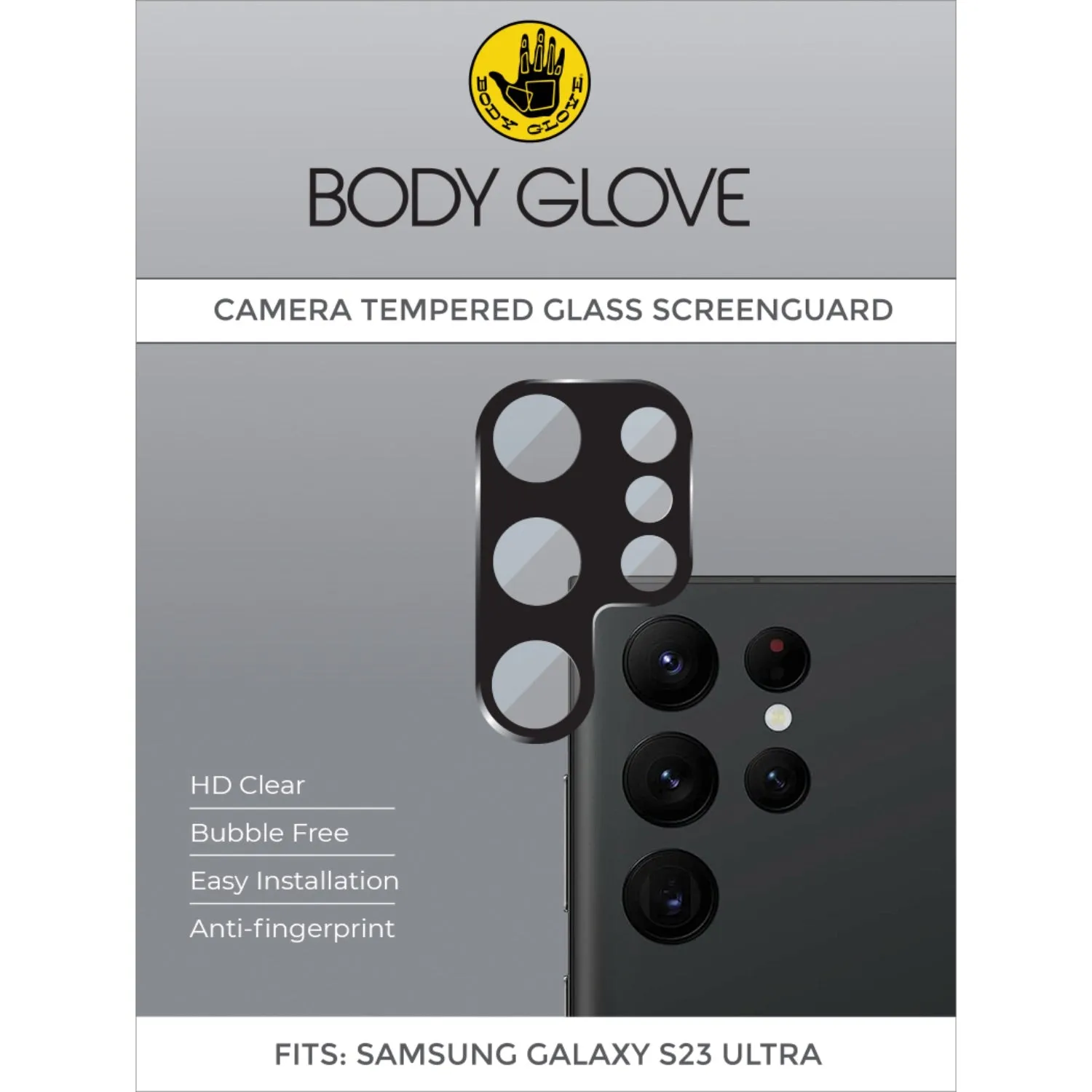 Body Glove Tempered Glass Camera Screen Protector - Samsung Galaxy S23 Ultra