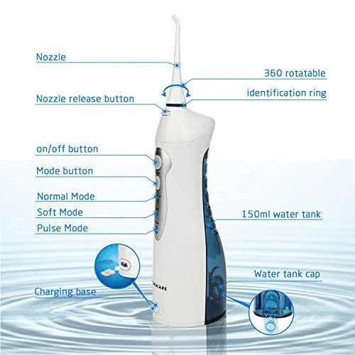 BROADCARE Cordless Portable Water Flosser with Ultra Fine Water Flow