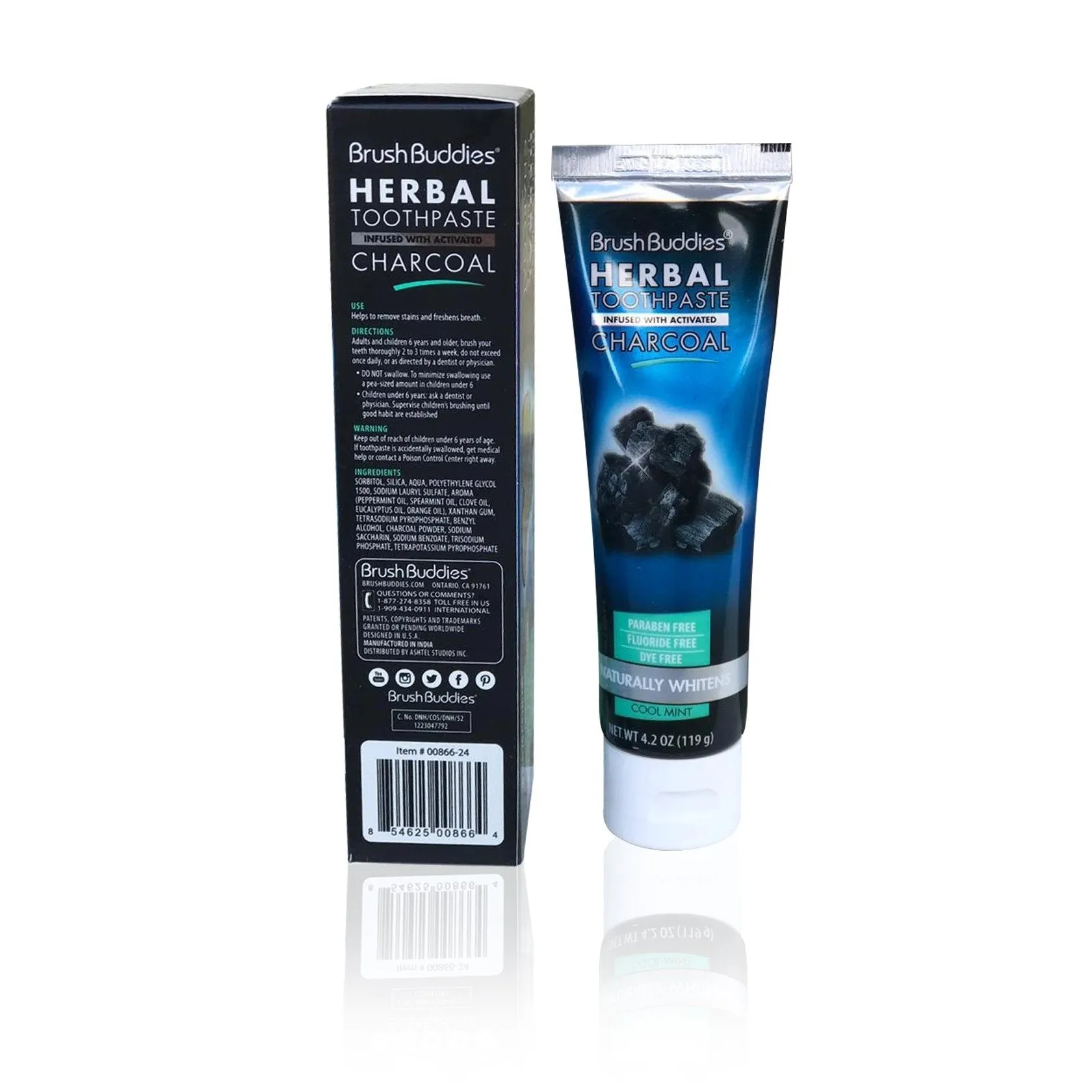 BrushBuddies Herbal Activated Charcoal Toothpaste