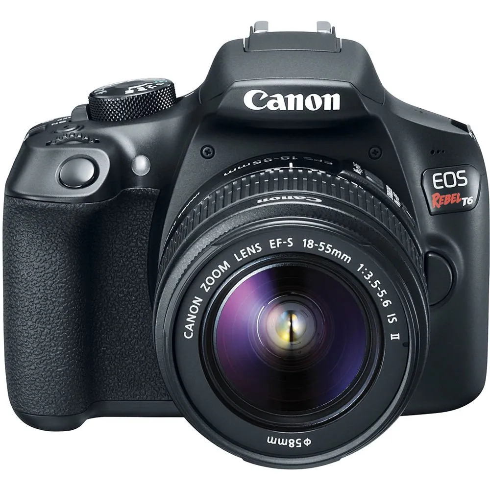 Canon EOS Rebel T6 Digital SLR Camera Bundle with EF-S 18-55mm f/3.5-5.6 IS II Lens with 32GB Memory Card   Filter Kit   More