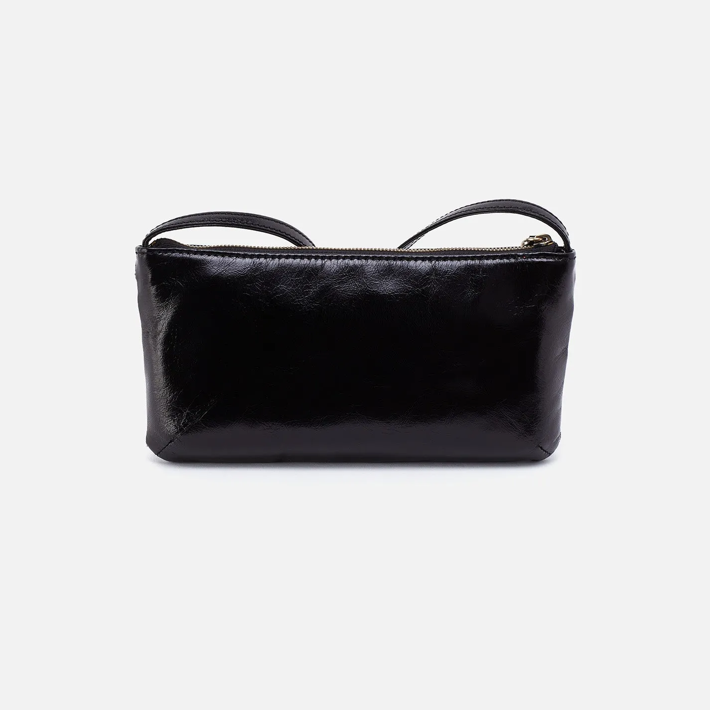 Cara Crossbody In Polished Leather - Black