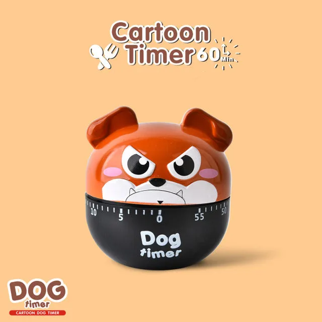 Cartoon Animal Vegetable Shape 60 Minute Timer Easy Operate Kitchen Timer Cooking Baking Helper Kitchen Tools Home Decoration