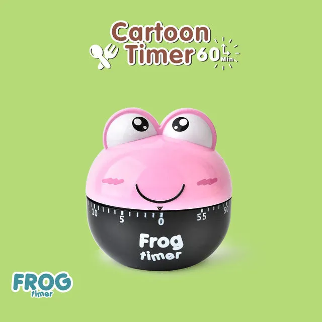 Cartoon Animal Vegetable Shape 60 Minute Timer Easy Operate Kitchen Timer Cooking Baking Helper Kitchen Tools Home Decoration