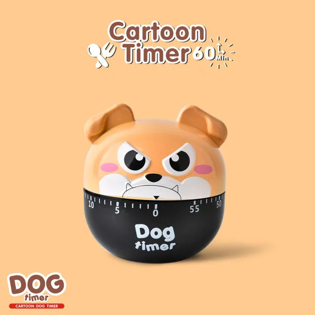 Cartoon Animal Vegetable Shape 60 Minute Timer Easy Operate Kitchen Timer Cooking Baking Helper Kitchen Tools Home Decoration