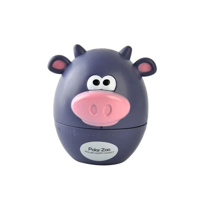 Cartoon Animal Vegetable Shape 60 Minute Timer Easy Operate Kitchen Timer Cooking Baking Helper Kitchen Tools Home Decoration