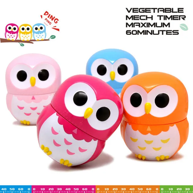 Cartoon Animal Vegetable Shape 60 Minute Timer Easy Operate Kitchen Timer Cooking Baking Helper Kitchen Tools Home Decoration