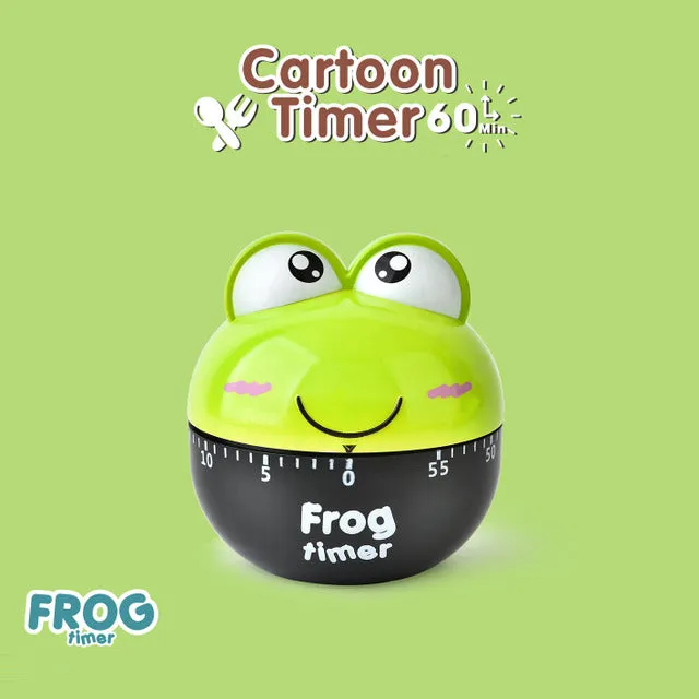 Cartoon Animal Vegetable Shape 60 Minute Timer Easy Operate Kitchen Timer Cooking Baking Helper Kitchen Tools Home Decoration