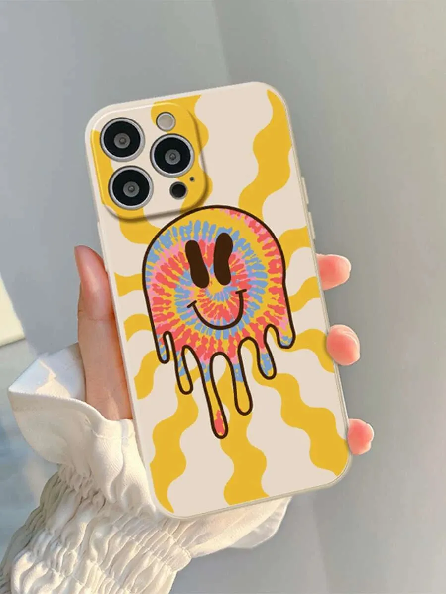 Cartoon Smile Print Phone Case