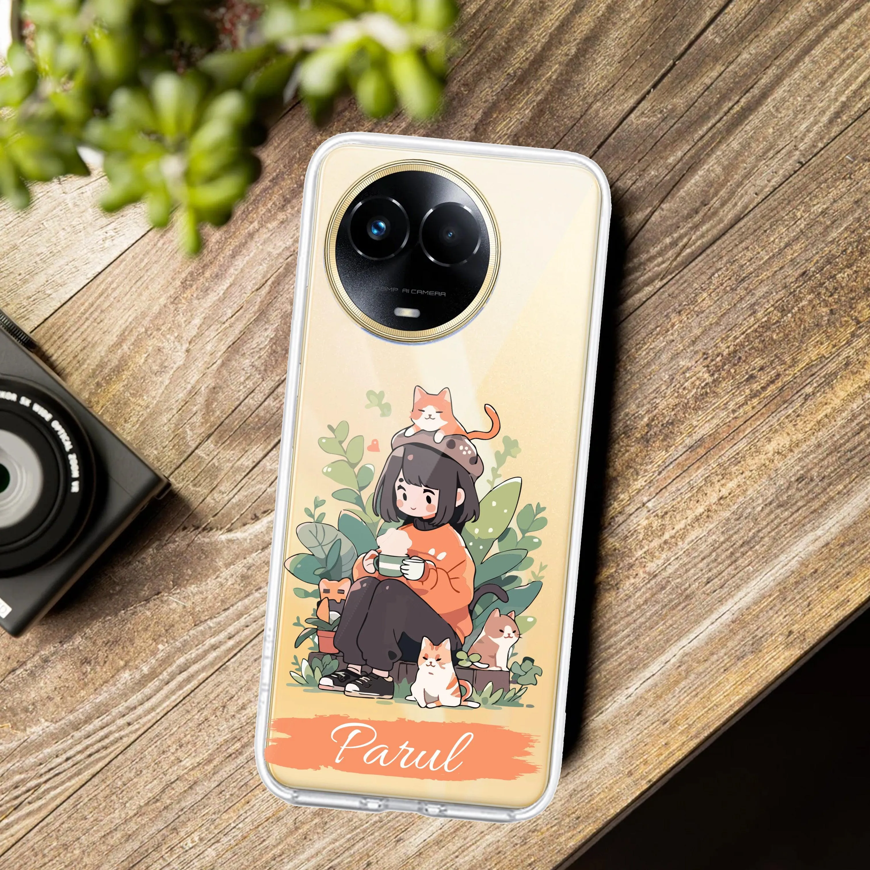 Cat Lover Customize Transparent Silicon Case For Realme/Narzo