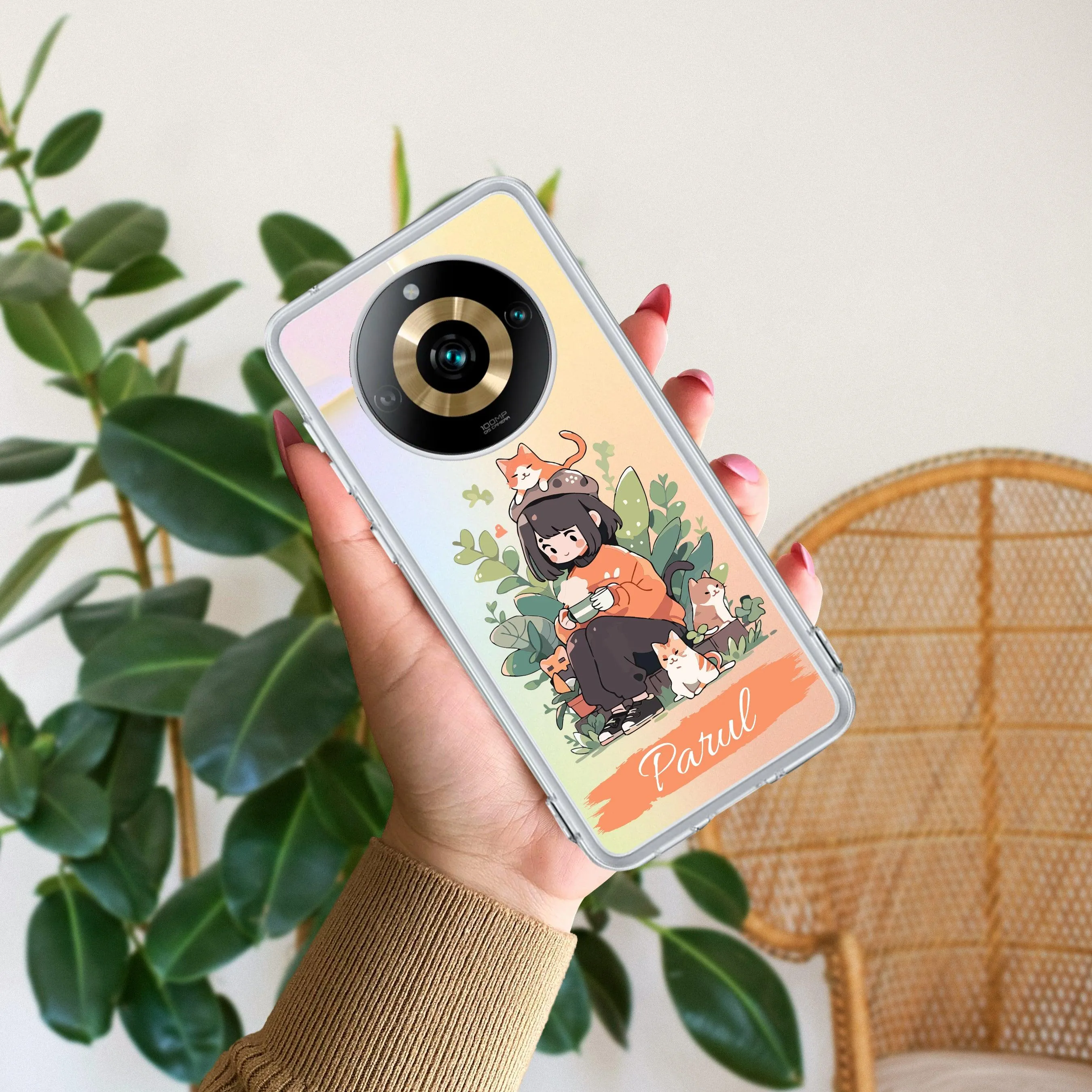 Cat Lover Customize Transparent Silicon Case For Realme/Narzo