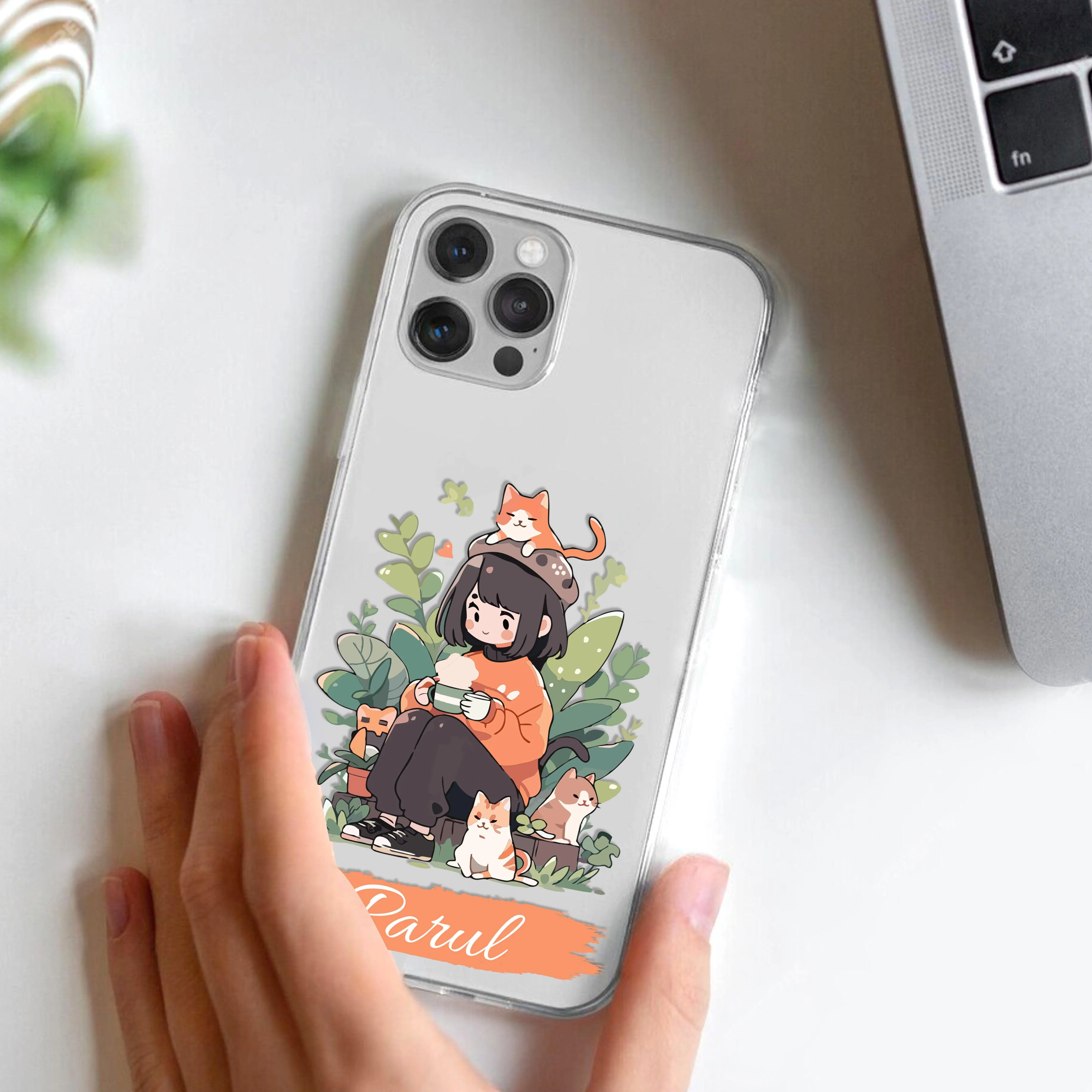 Cat Lover Customize Transparent Silicon Case For Realme/Narzo