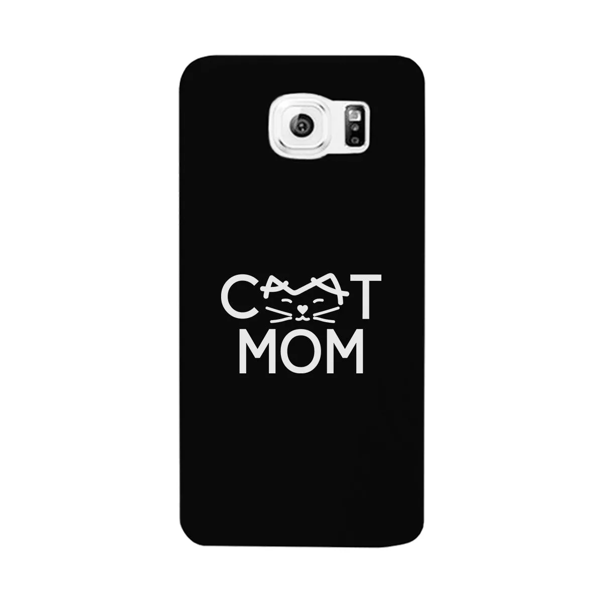 Cat Mom Black Phone Case Unique Graphic Slim Fit For Cat Lovers