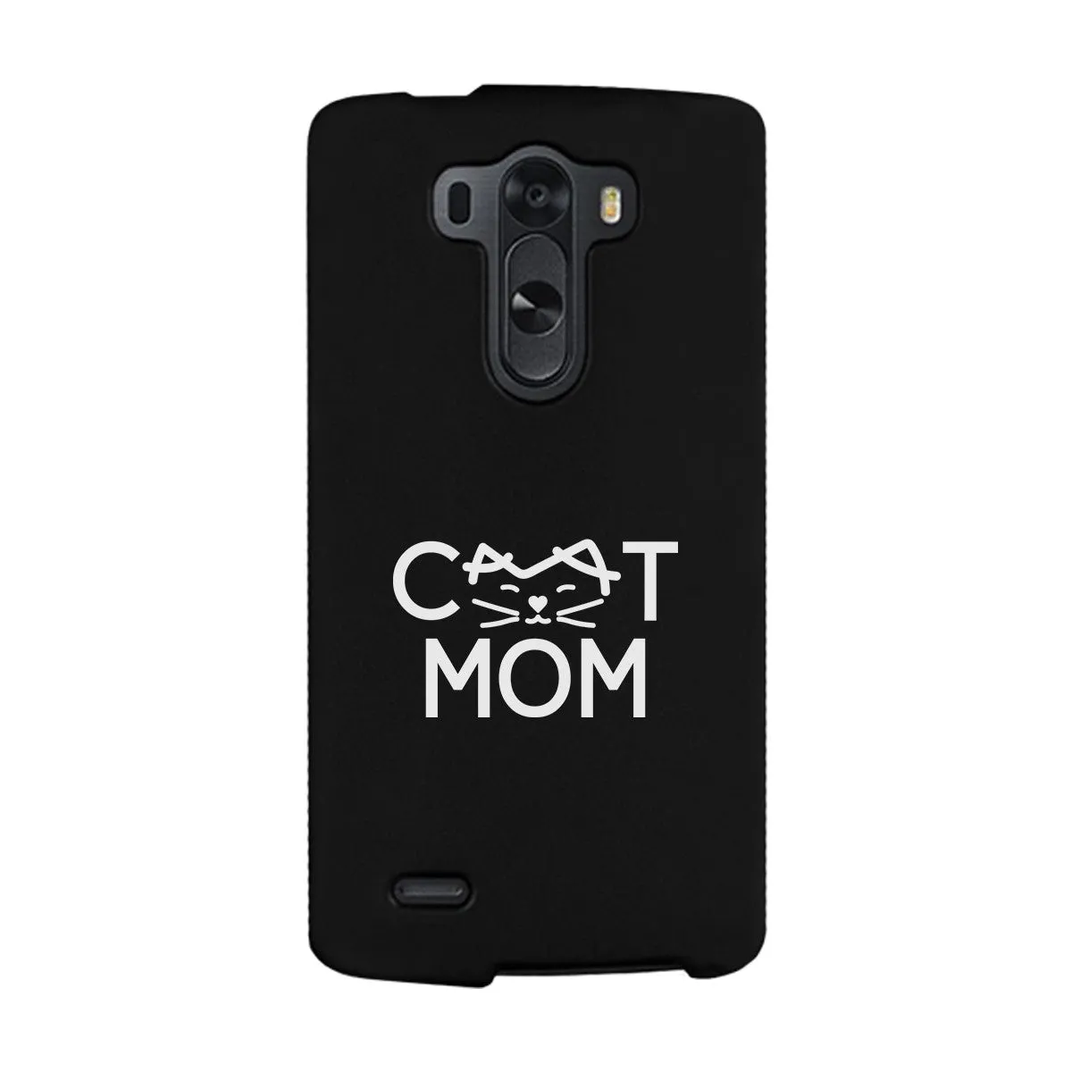 Cat Mom Black Phone Case Unique Graphic Slim Fit For Cat Lovers