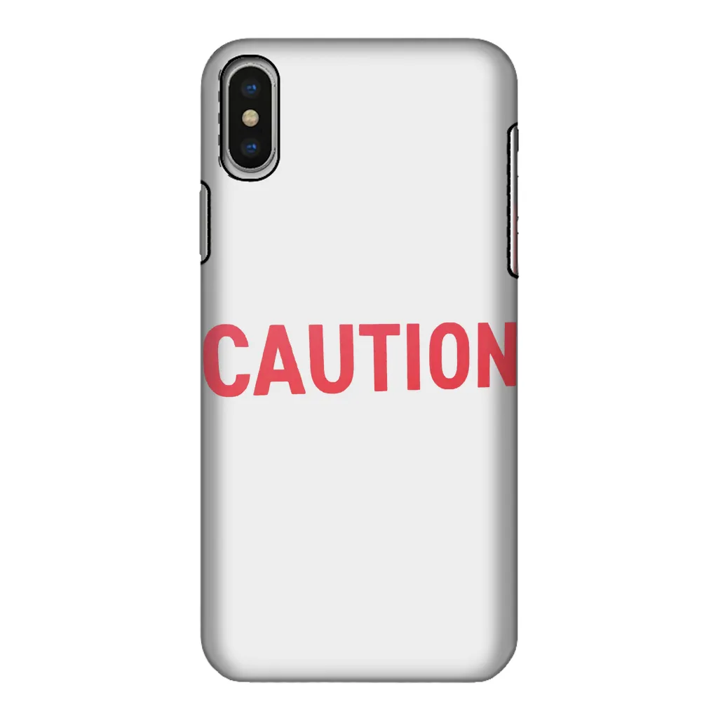 Caution Fully Printed Tough Phone Case