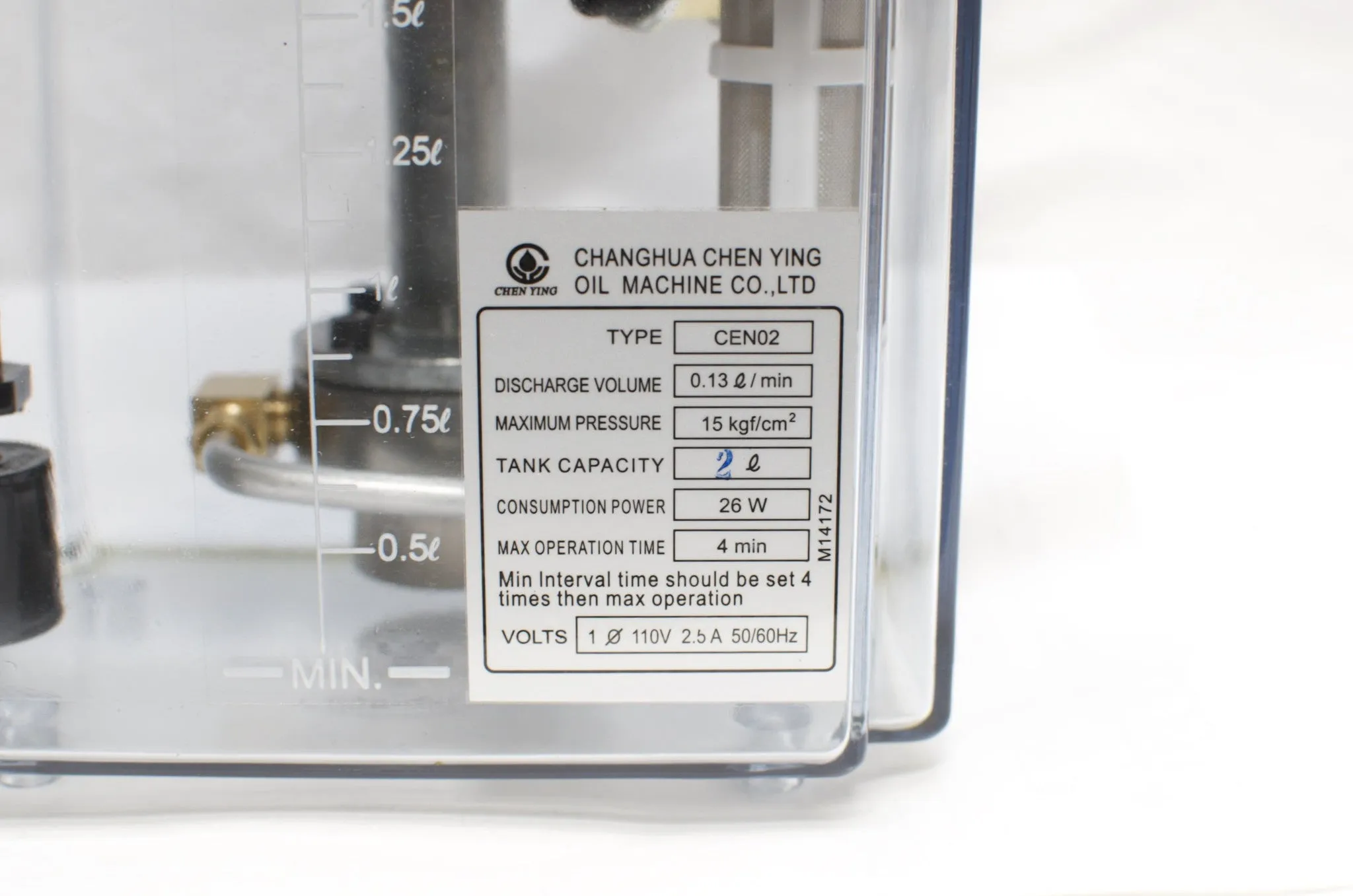 CEN02 Electric Lubricator 110VAC Lubrication Unit, Programmable Timer, 2L tank