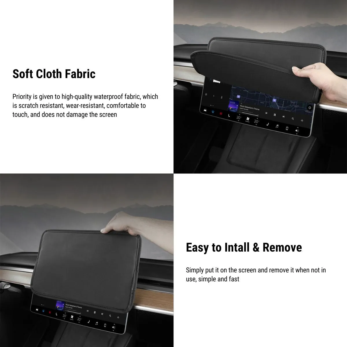 Center Console Screen Protector for Tesla Model 3 2017-2023.10 & Model Y 2020-2024