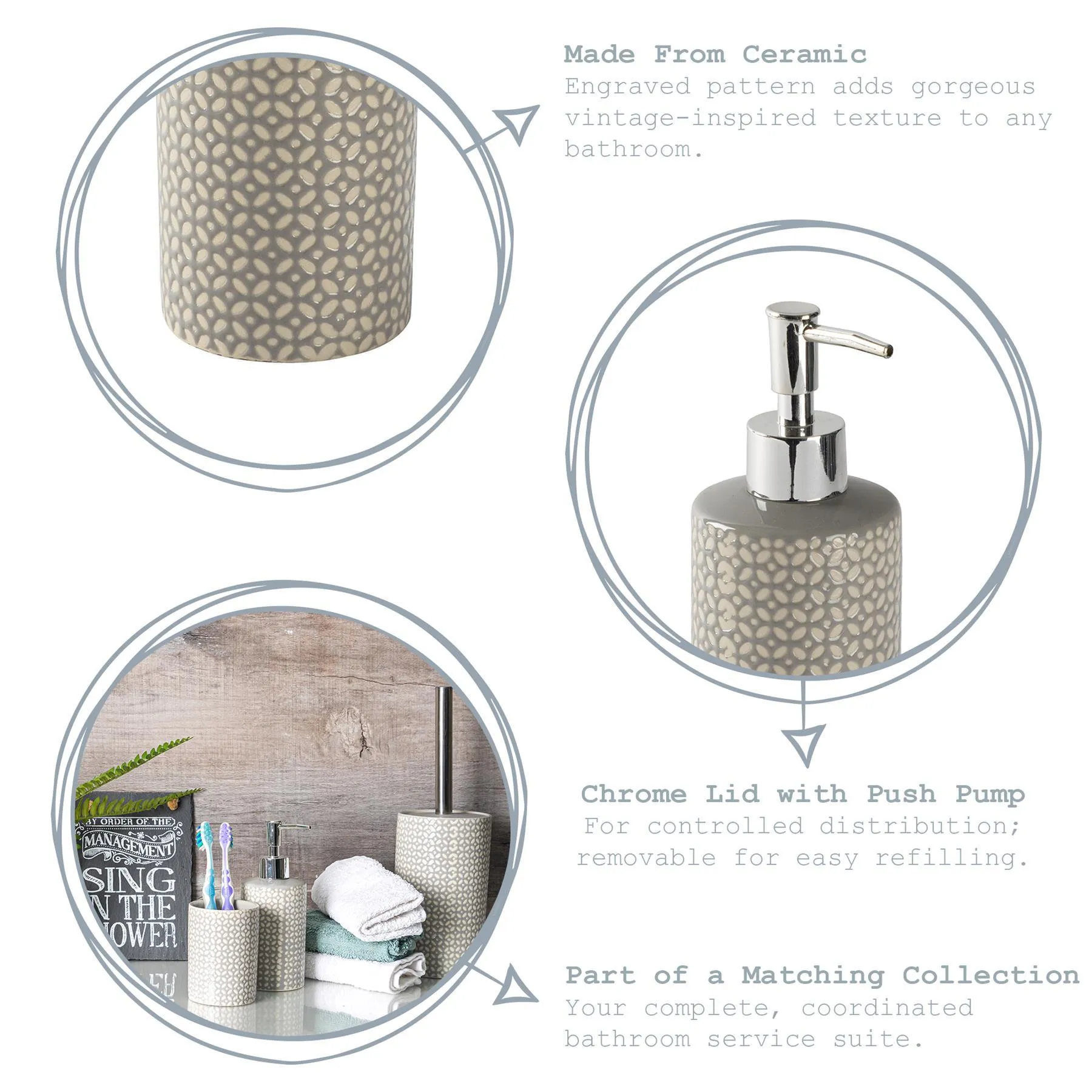 Ceramic Soap Dispenser - By Harbour Housewares