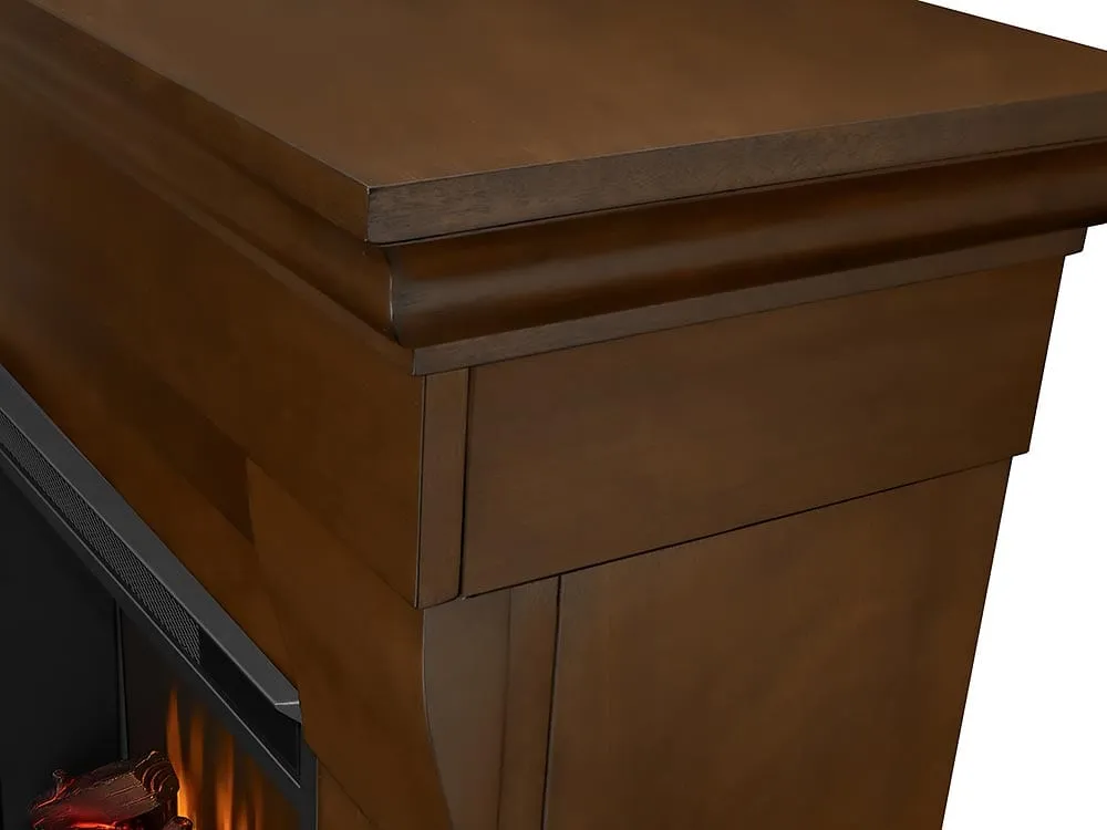 Chateau Electric Fireplace Mantel Package in Espresso