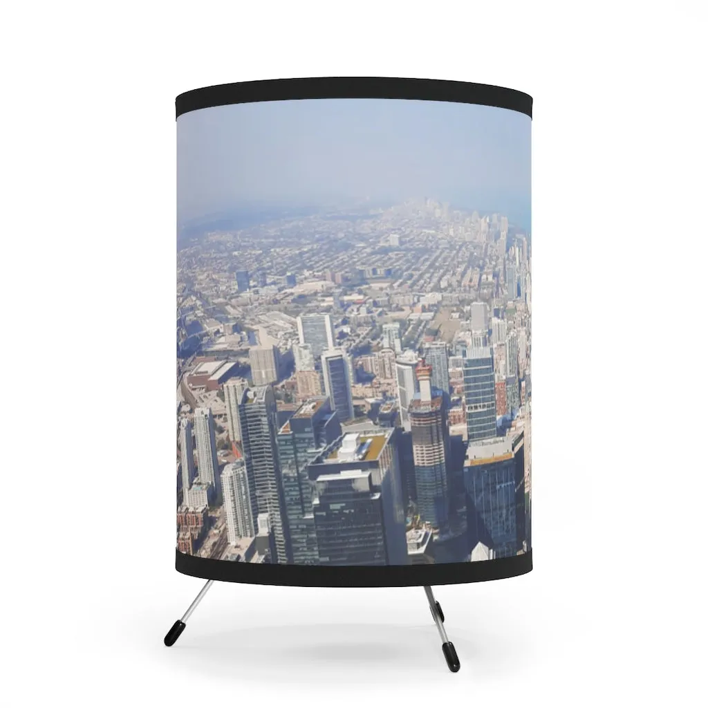 Chicago Skyline Tripod Lamp with High-Res Printed Shade, US\CA plug