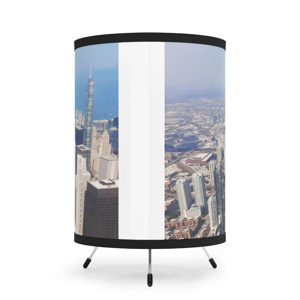 Chicago Skyline Tripod Lamp with High-Res Printed Shade, US\CA plug