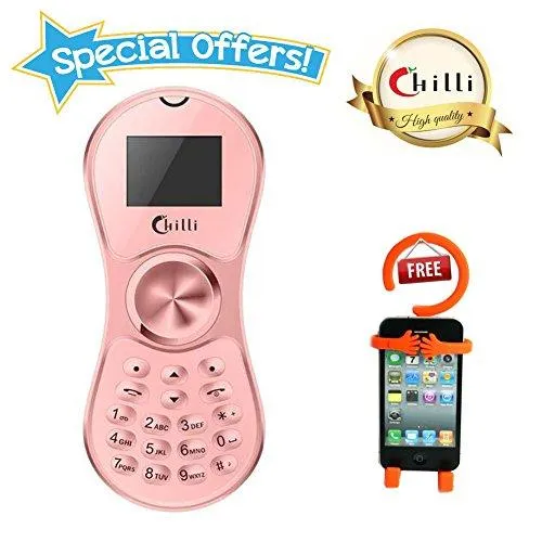 Chilli Spinner Phone World's Slimmest Mobile Phone Cum Spinner Credit Card Sized - Rose Gold