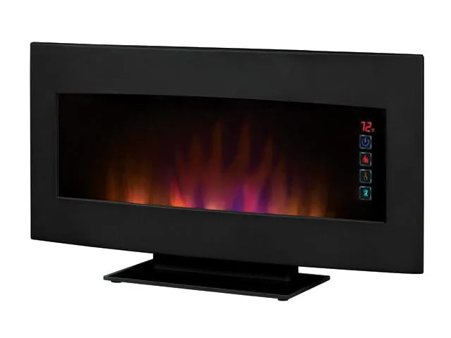 ClassicFlame 33-In Serendipity Matte Black Wall Hanging Electric Fireplace