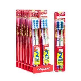 Colgate Double Action Twin Pack Toothbrush Medium 12pcs