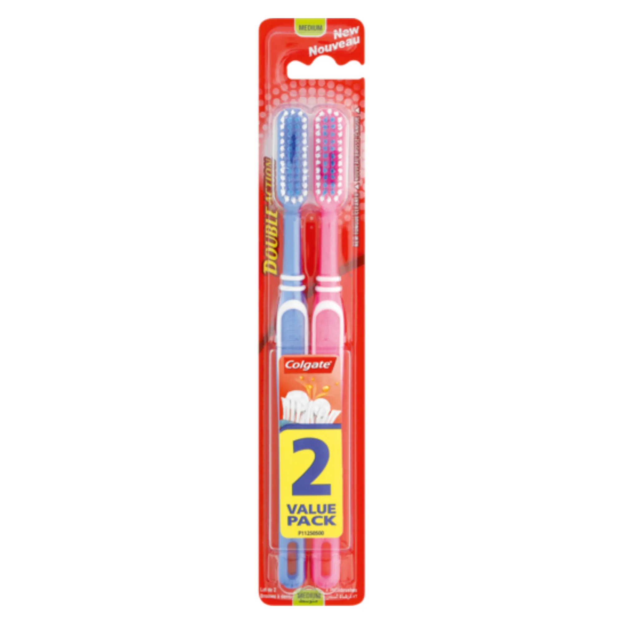 Colgate Double Action Twin Pack Toothbrush Medium 12pcs