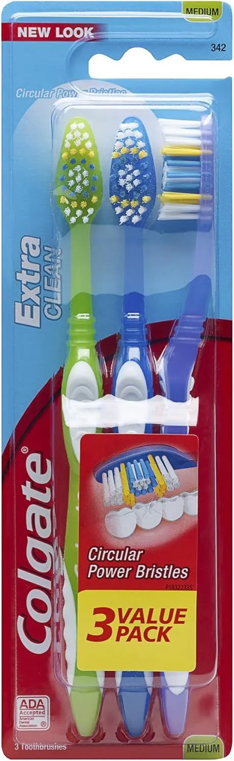 Colgate Extra Clean Toothbrush 3 Pack