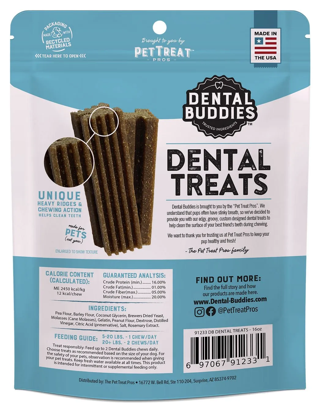 Dental Buddies, Green, 16 oz