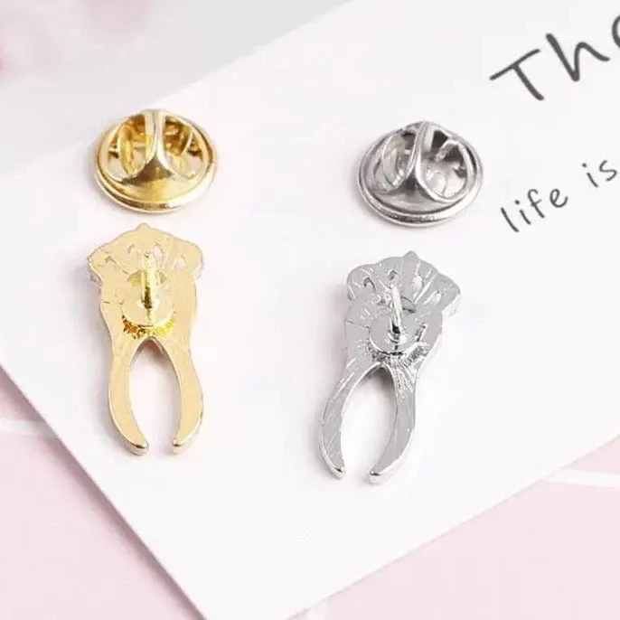 Dental Dentistry Cute Cartoon Metal Enamel Brooch