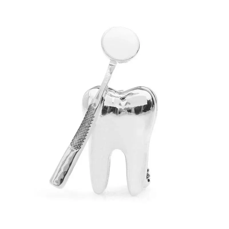 Dental Dentistry Cute Cartoon Metal Enamel Brooch