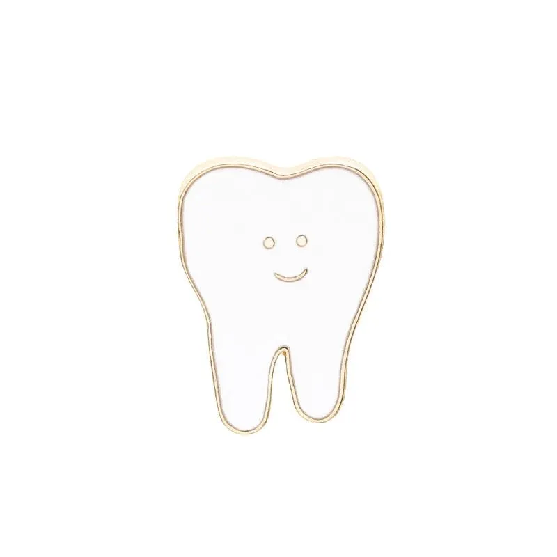 Dental Dentistry Cute Cartoon Metal Enamel Brooch