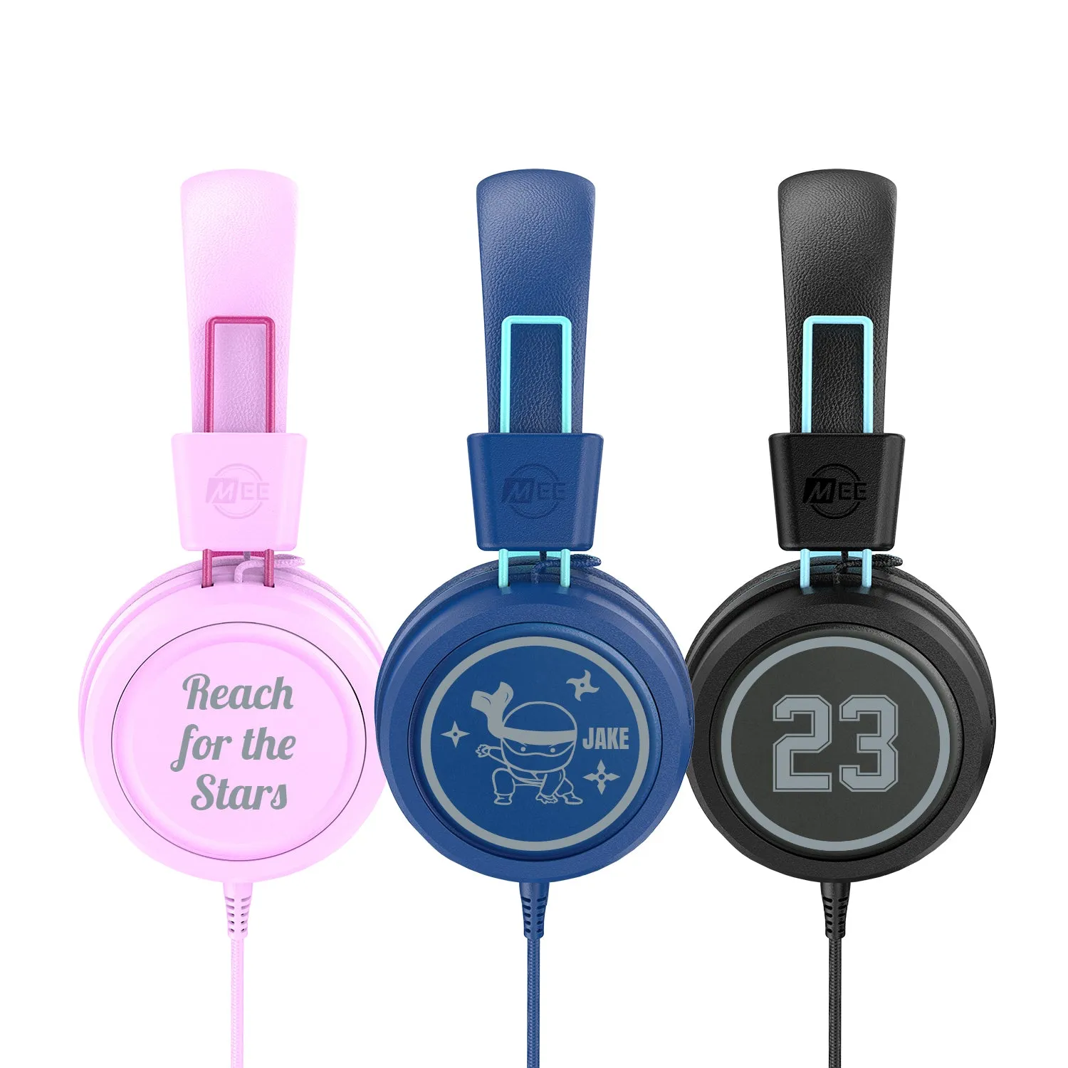 Design Your Own: Custom KidJamz KJ55 Headphones for Kids with LED Lights [USB-C Plug]