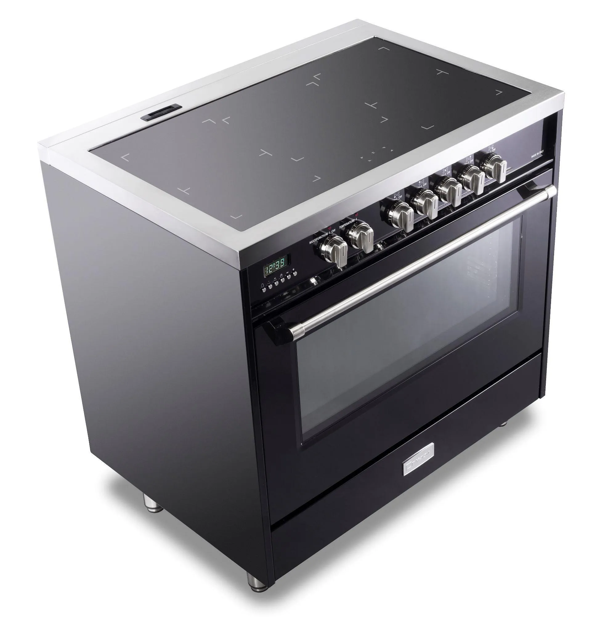 Designer 36" Induction Single Oven Range - Gloss Black