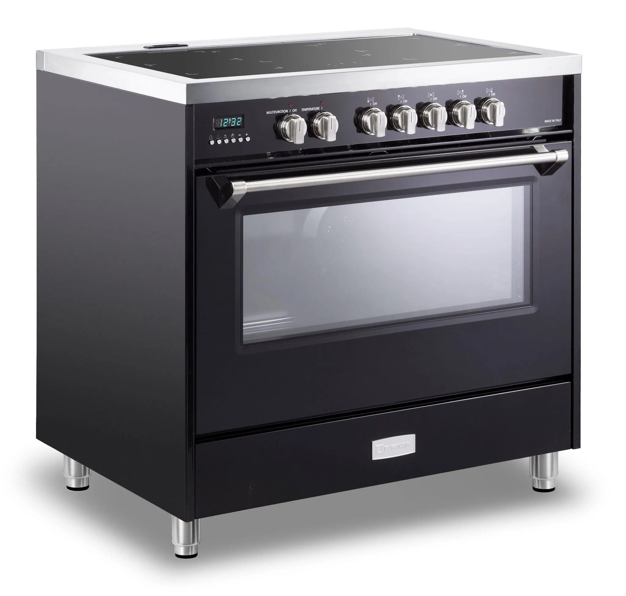 Designer 36" Induction Single Oven Range - Gloss Black