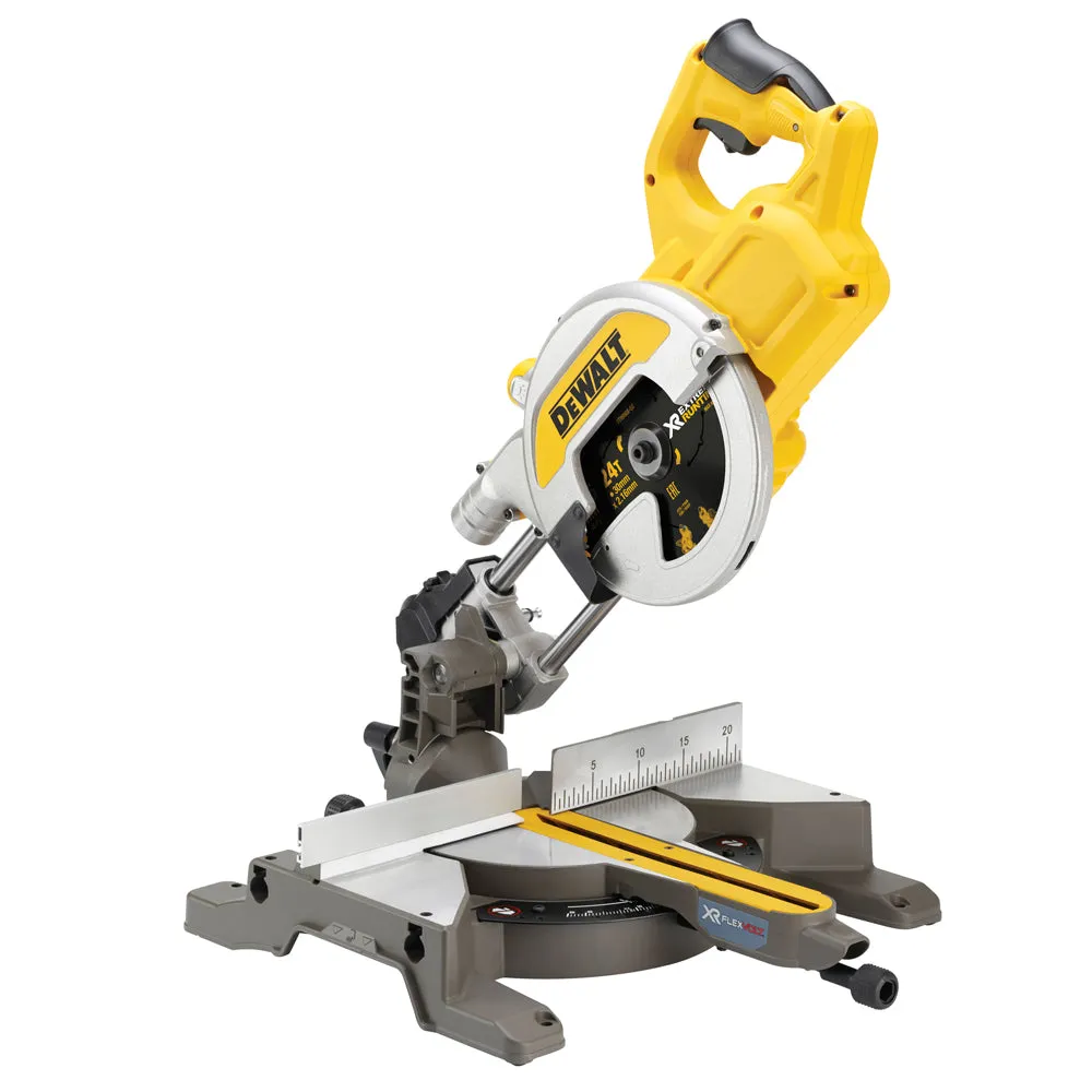 Dewalt DCS777T2 54V Flexvolt Brushless 216mm Mitre Saw with 2 x 6.0Ah Batteries & Charger