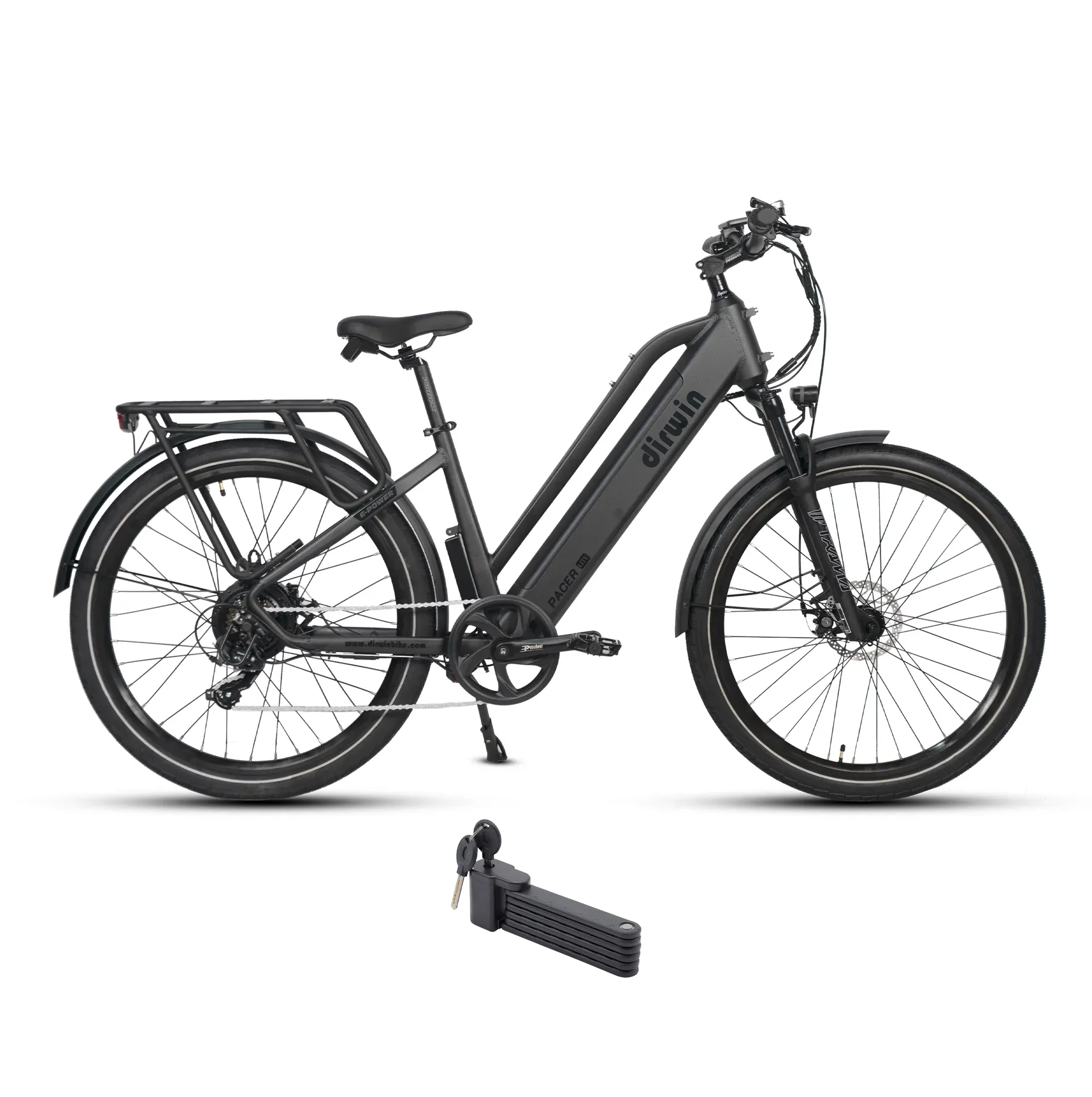 Dirwin 500W 48V Pacer Lite Long Range Step-Thru Electric Bike