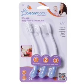 Dreambaby Toothbrush Set 3 Stage - Blue DB00323