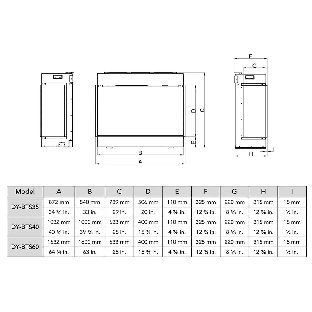 Dynasty 35-in Melody Multi-Sided Smart Linear Electric Fireplace