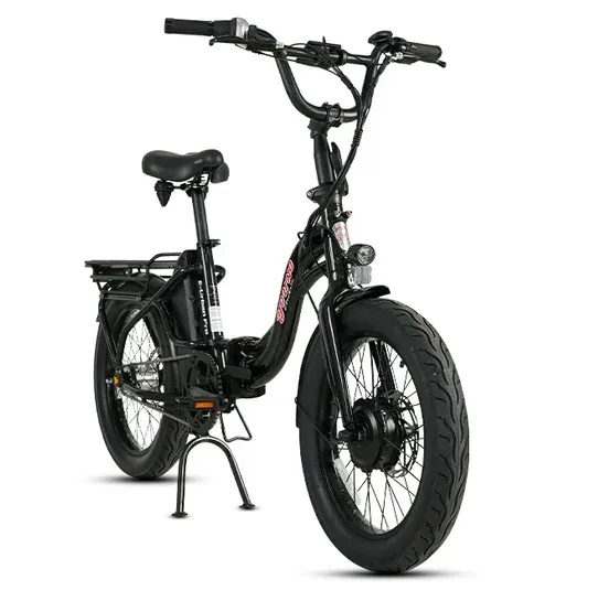 E-Joe 500W Young Electric E-Urban Pro Lighweight Folding Fat Tire Step-Thru Electric Bike